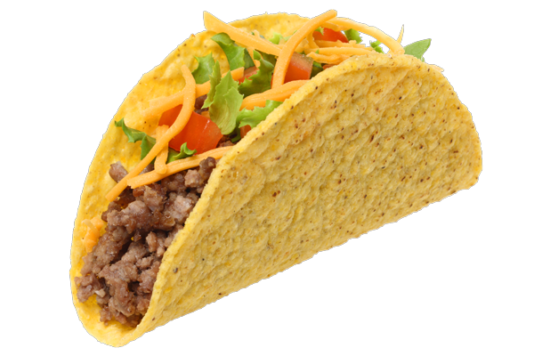 Tula's Deli Hot Meals image of a taco offered for Tuesday's specials.