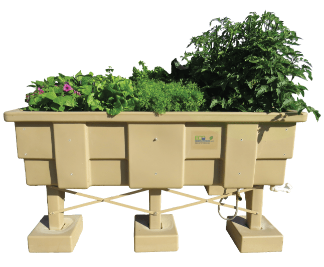 Image of an assembled eco-garden system available at all Trig's locations