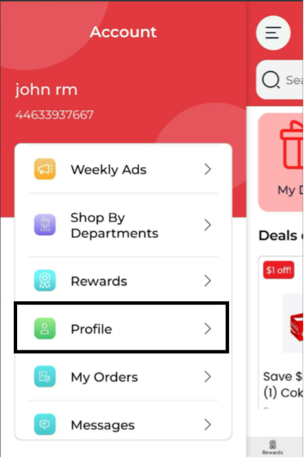 Image of Account Removal step 2 from within the app