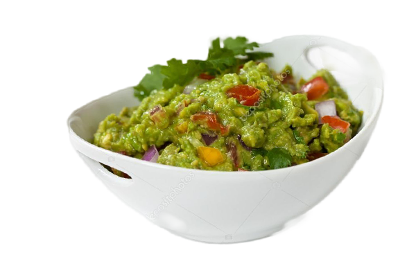 Image of fresh guacamole and sides for Trig's taqueria burritos and tacos.