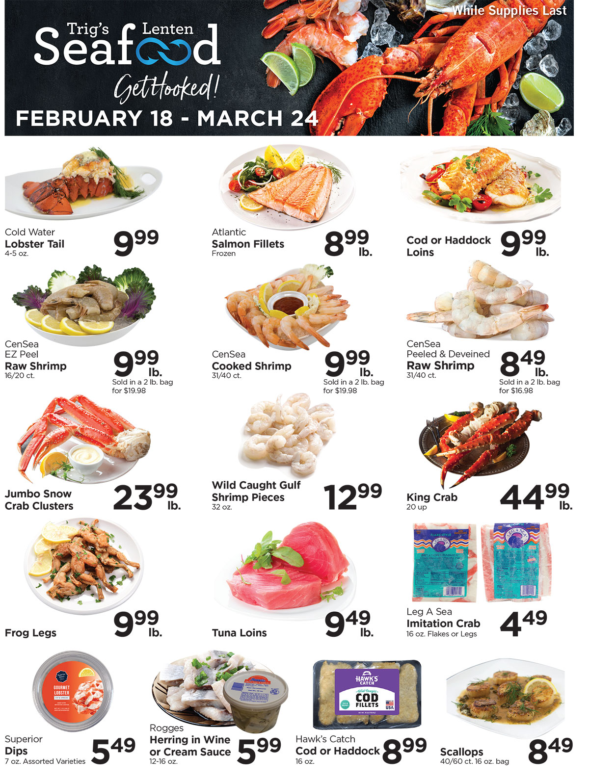 Click this image to view and download a copy of the 5 Week Lenten Seafood Flier.