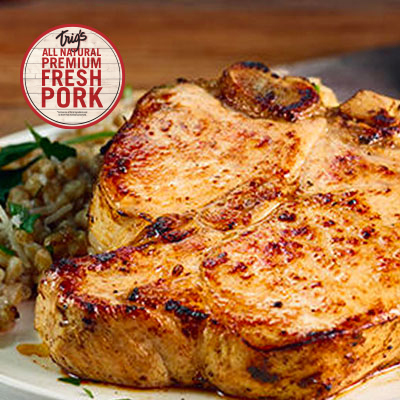 Trig's All Natural Boneless Pork Sirloin Chops, Family Pack, $2.29/lb