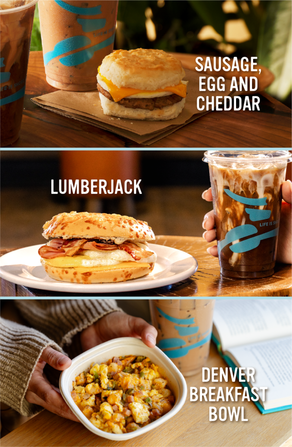 Enjoy the new 2026 Drink Menu available at our Caribou full-service locations. Image of new Cinnamon flavored drinks for. 2026 and Amy's Blend