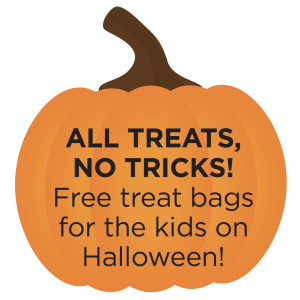 Trig's will have free treat bags for kids in-store on Halloween. 
