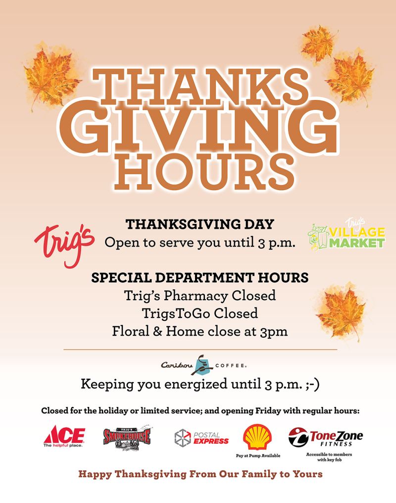 TASolberg Trig's and Entity Thanksgiving Hours Graphic.